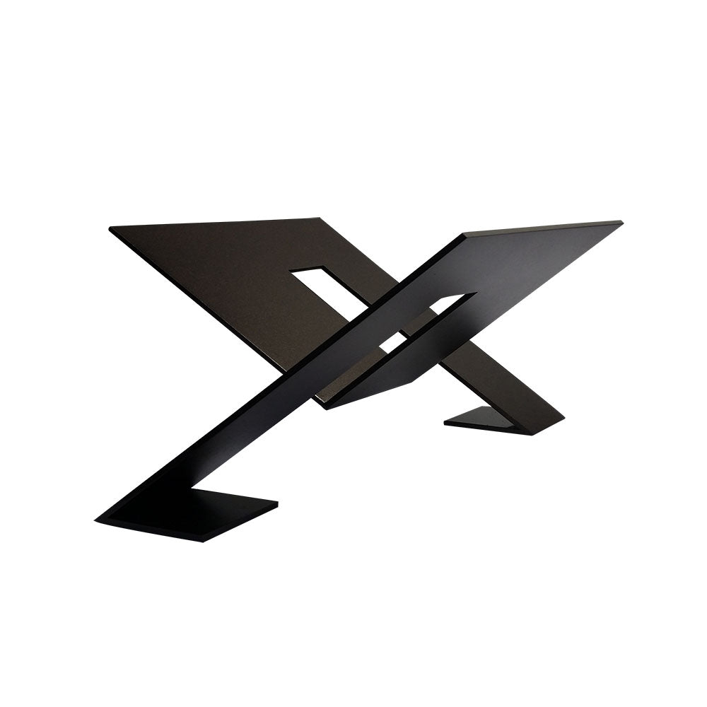 Welded and Painted Steel  9” x 20” x 14”   I relate tango with migration because of its important contribution to this musical genre and its dance, which mirrors the way migration brings together different cultures into one shared experience.